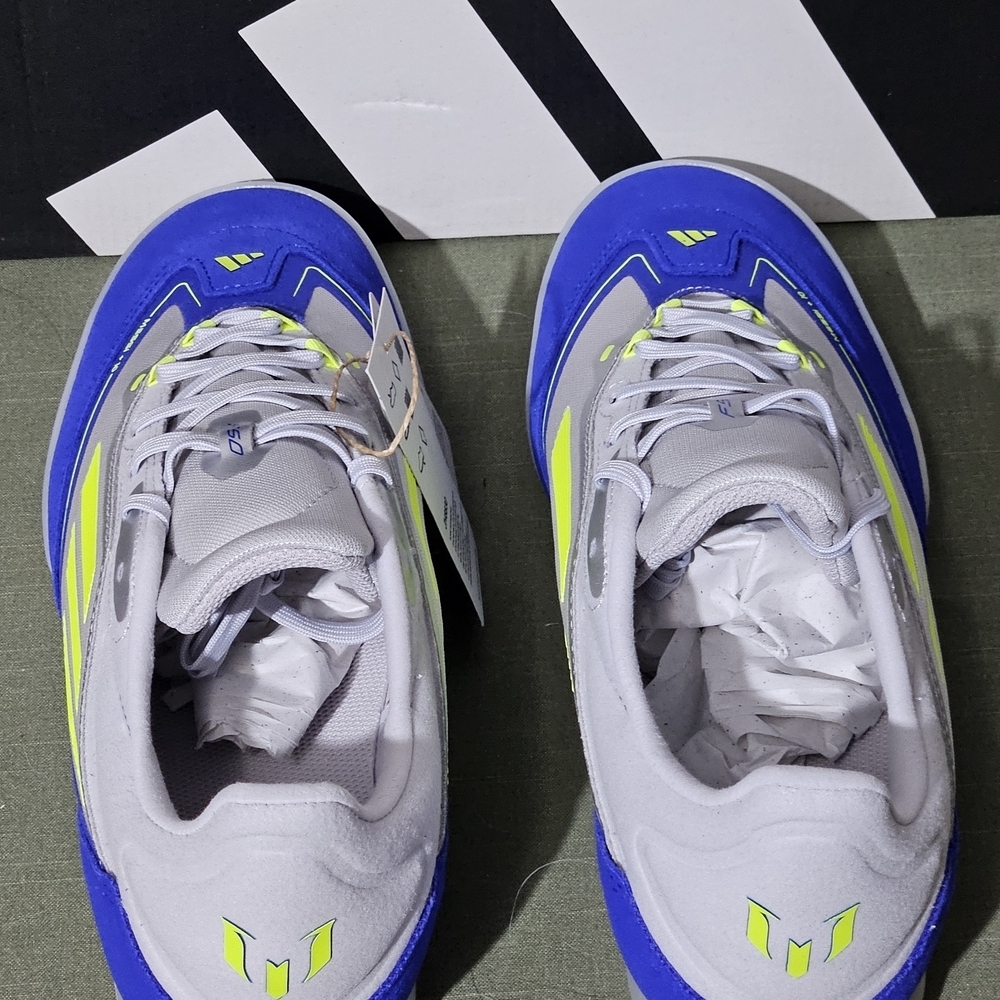 Adidas Men's Blue and Gray Sneakers - Picture 8 of 11